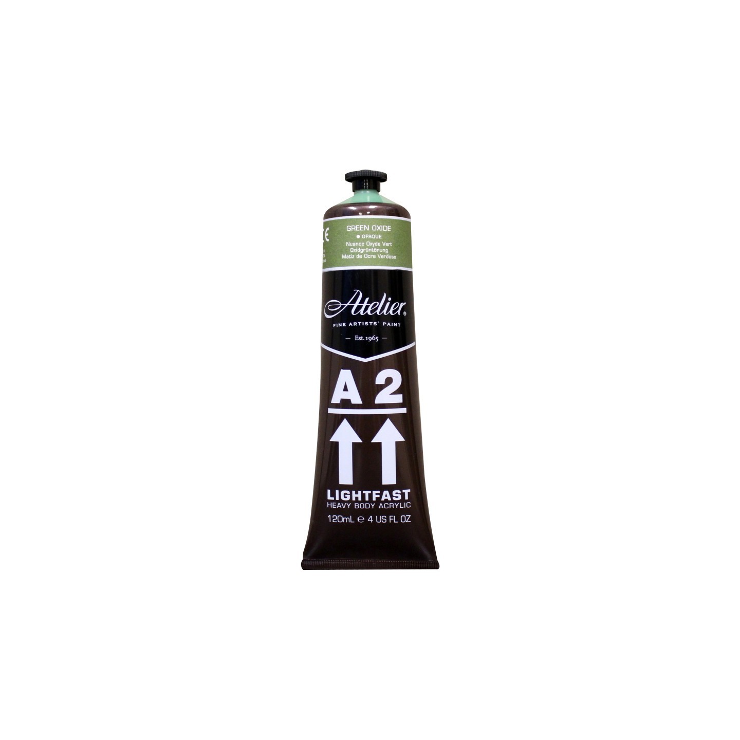 Atelier A2 Heavy Body Lightfast Artist Acrylic, 4 oz., Green Oxide Hue