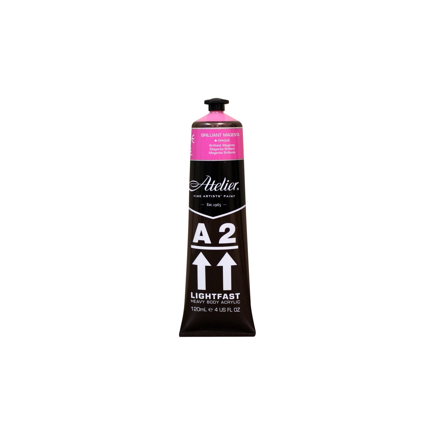 Atelier A2 Heavy Body Lightfast Artist Acrylic, 4 oz., Brilliant Magenta