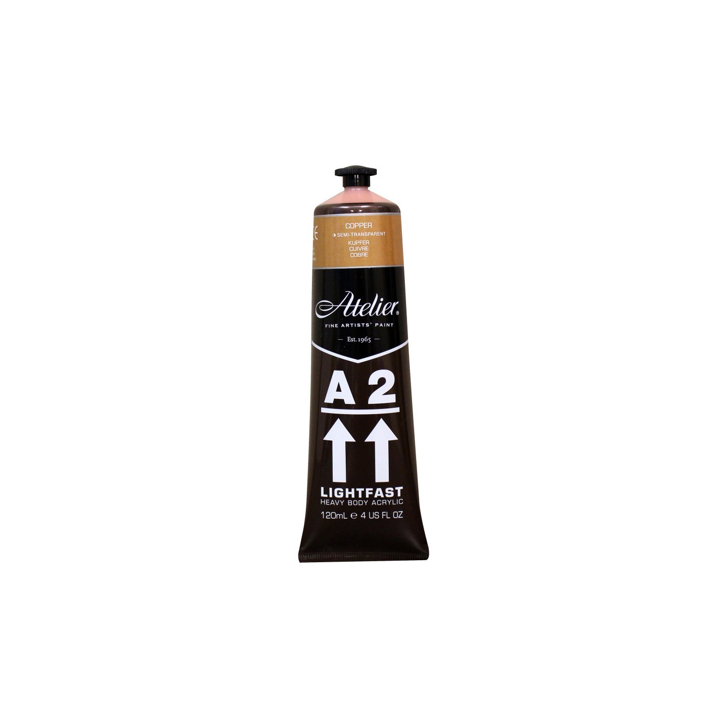 Atelier A2 Heavy Body Lightfast Artist Acrylic, 4 oz., Copper