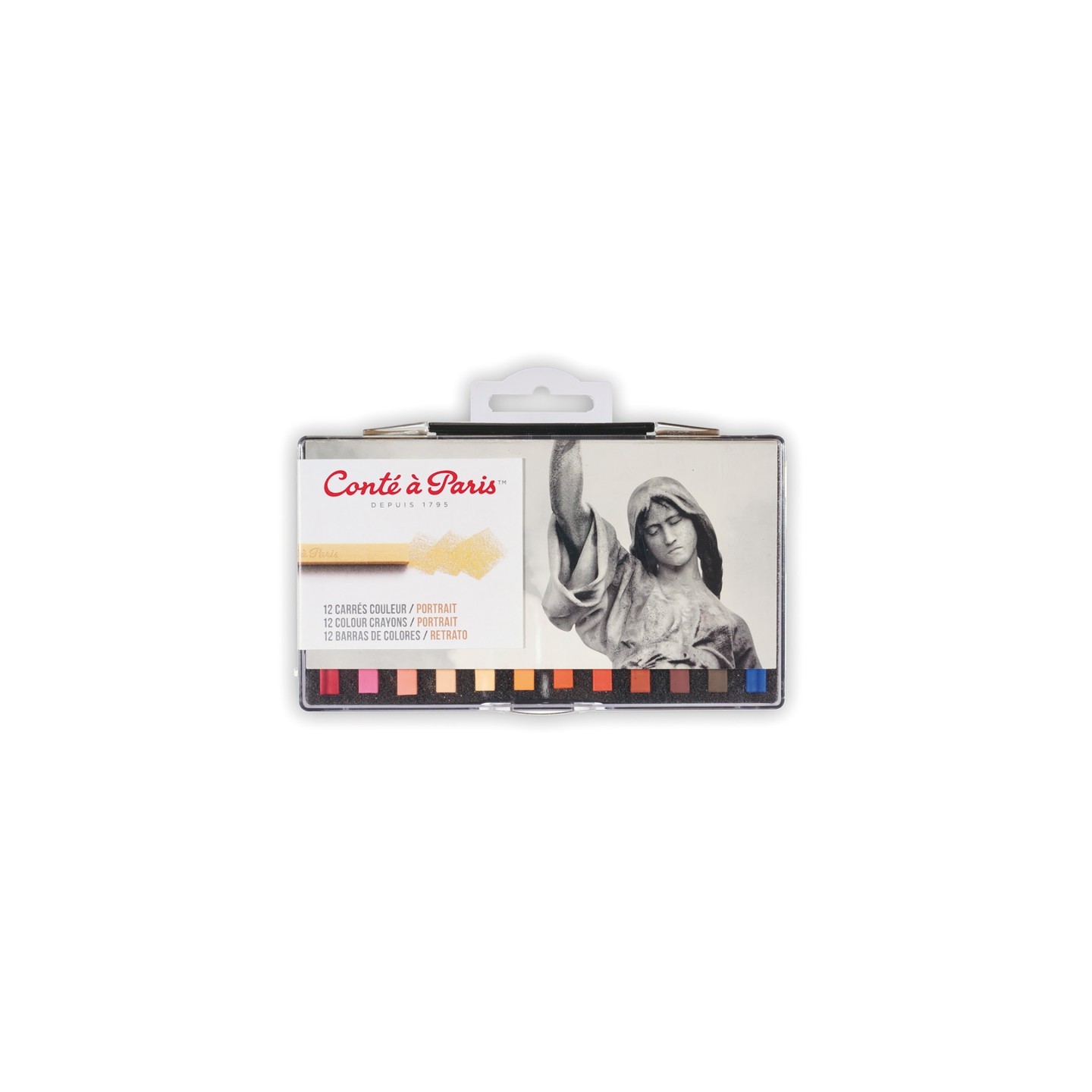 Conté à Paris Carrés Couleur Pastel Crayons, Portrait Colors, Set of 12