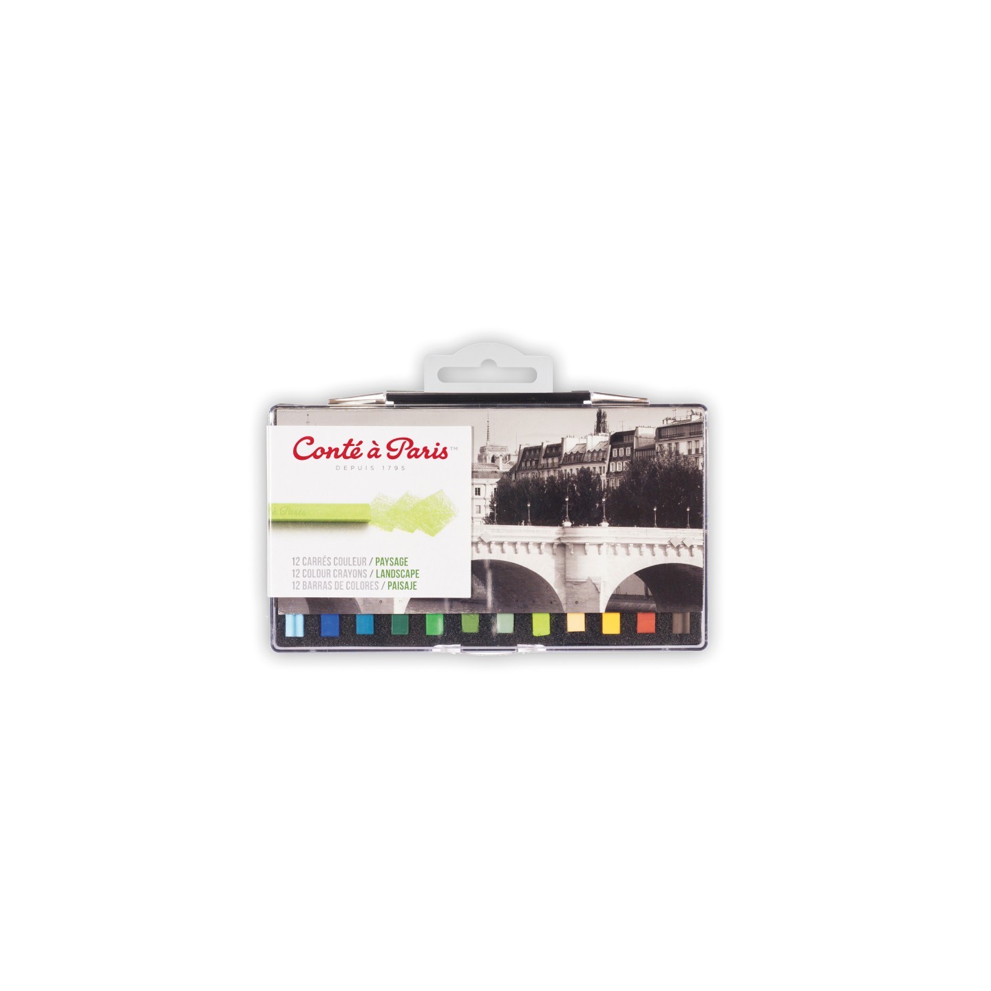 Conté à Paris Carrés Couleur Pastel Crayons, Landscape Colors, Set of 12