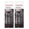 Conté à Paris Carrés Esquisse Sketching Pastel Crayons, Black B, 2 Per Pack, 2 Packs
