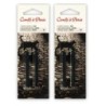 Conté à Paris Carrés Esquisse Sketching Pastel Crayons, Black HB, 2 Per Pack, 2 Packs