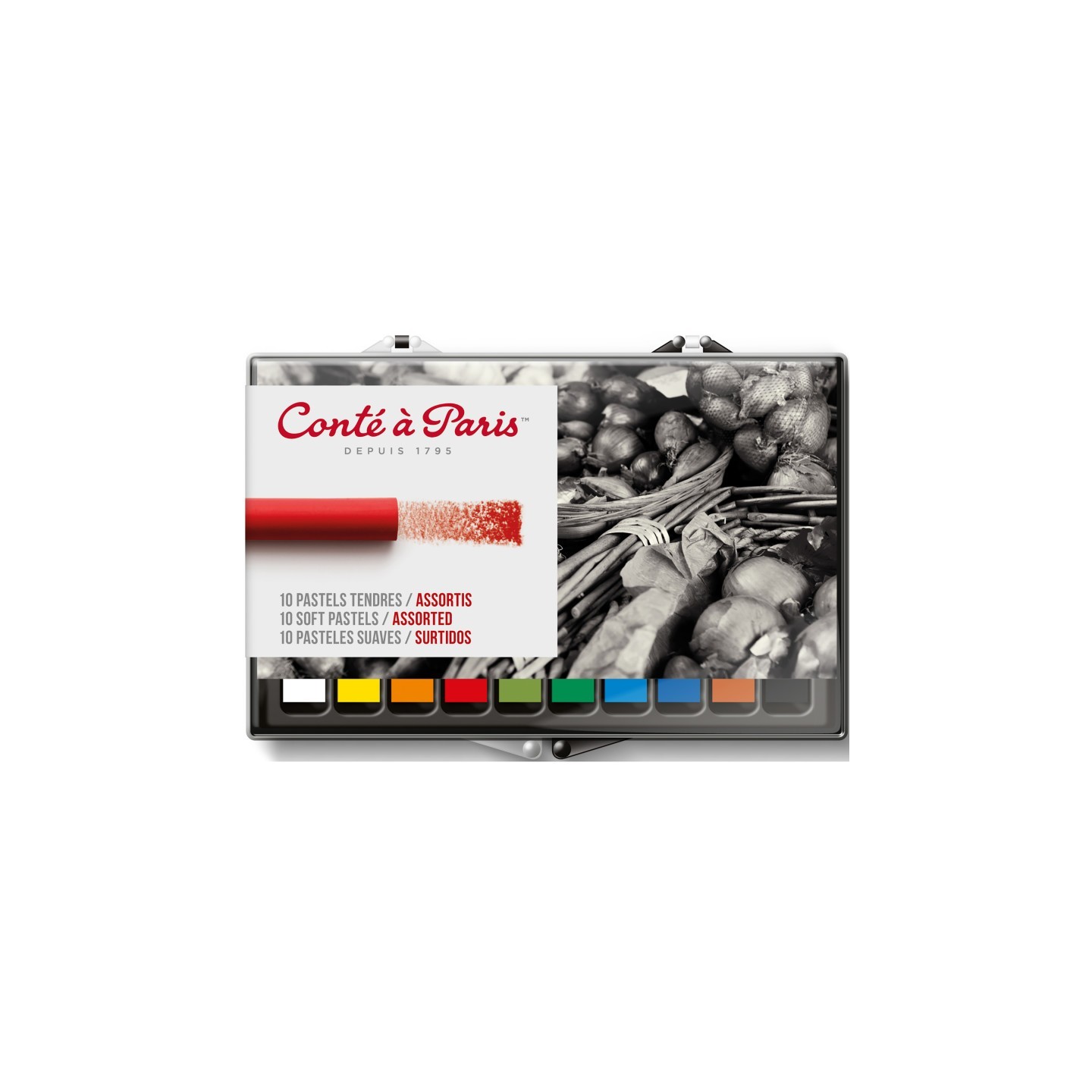 Conté à Paris Soft Pastels, Assorted Colors, Set of 10