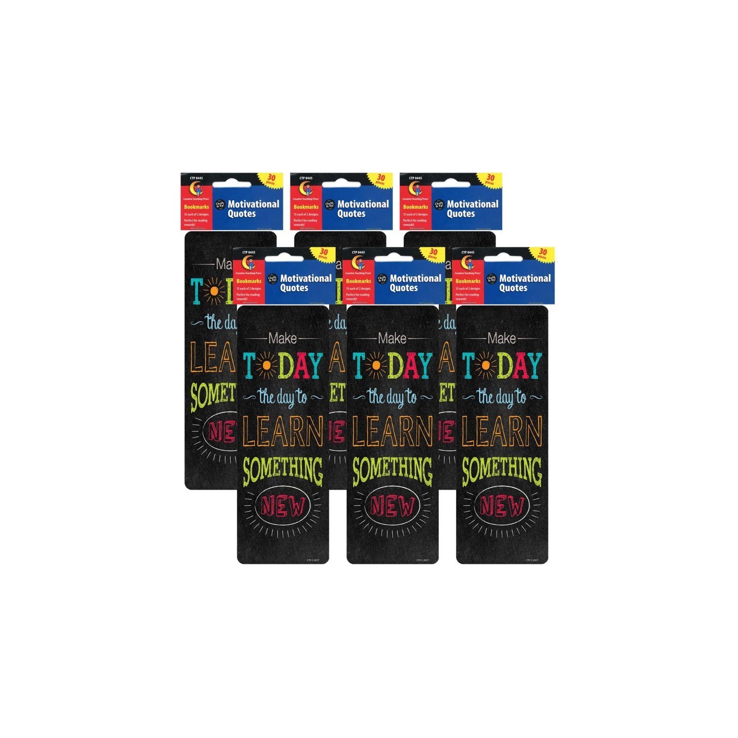 Creative Teaching Press® Chalk It Up! Motivational Quotes Bookmarks, 30 Per Pack, 6 Packs