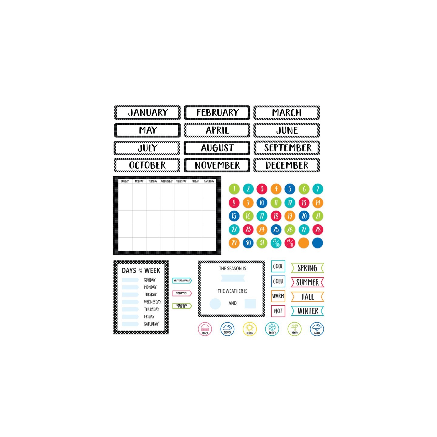 Creative Teaching Press® Core Decor Bulletin Board Calendar Set