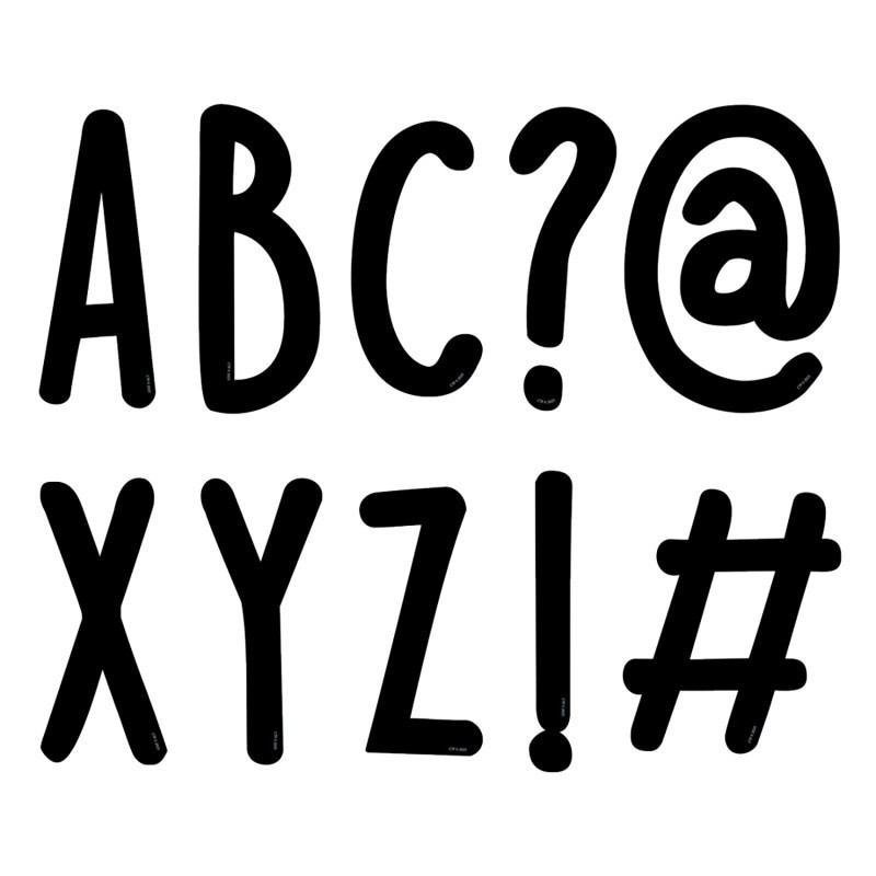 Creative Teaching Press® Casual Black 5 Inch Designer Letters, 191 Pieces