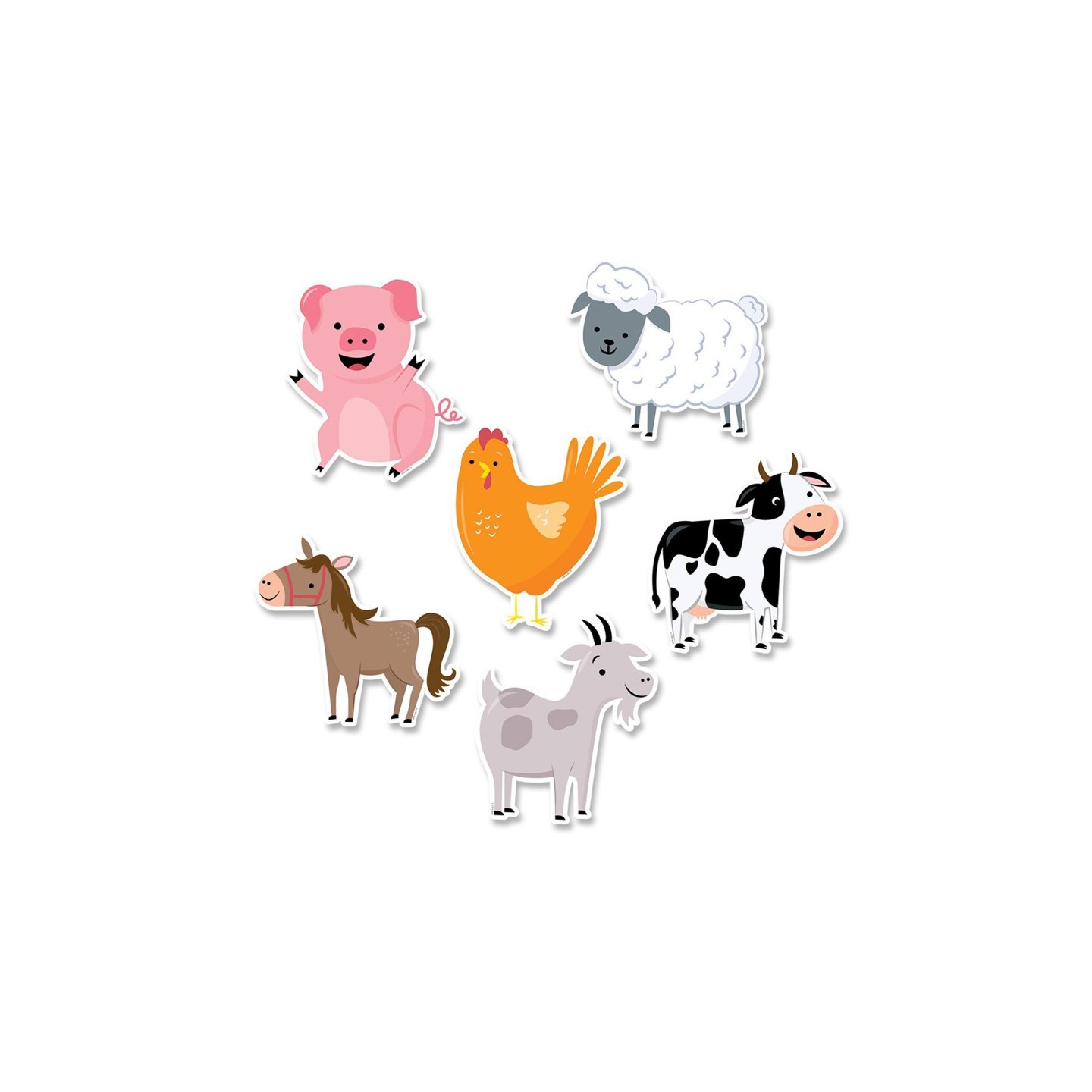 Creative Teaching Press® Farm Friends 6" Designer Cut-Outs, Pack of 36
