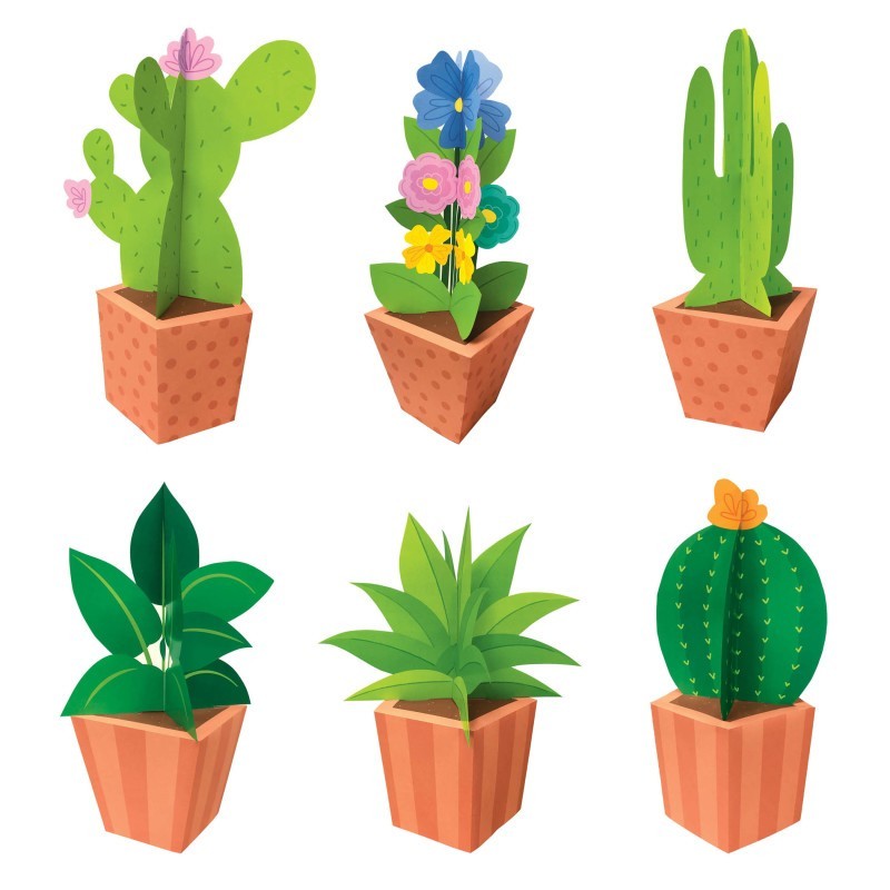 Creative Teaching Press® Positively Plants 3D POP! Potted Plants Bulletin Board Set