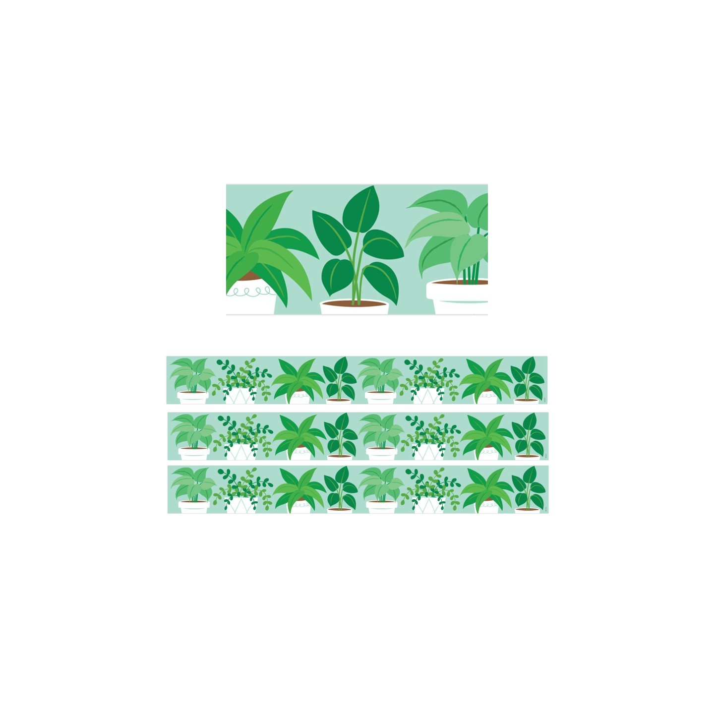 Creative Teaching Press® Potted Plants EZ Border, 48 Feet Per Pack, 3 Packs
