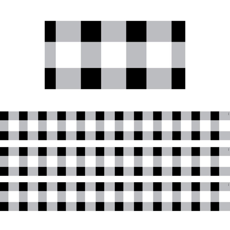 Creative Teaching Press® Buffalo Check EZ Border, 48 Feet, 3 Packs