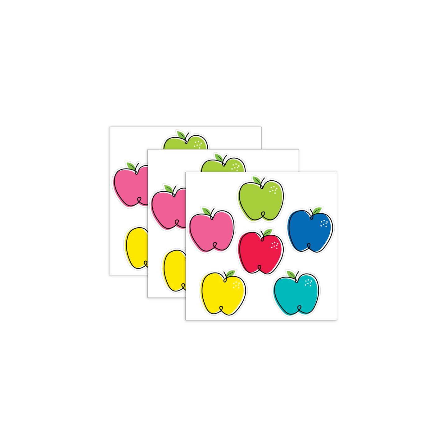 Creative Teaching Press® Core Décor Doodle Apples 6" Designer Cut-Outs, 36 Per Pack, 3 Packs