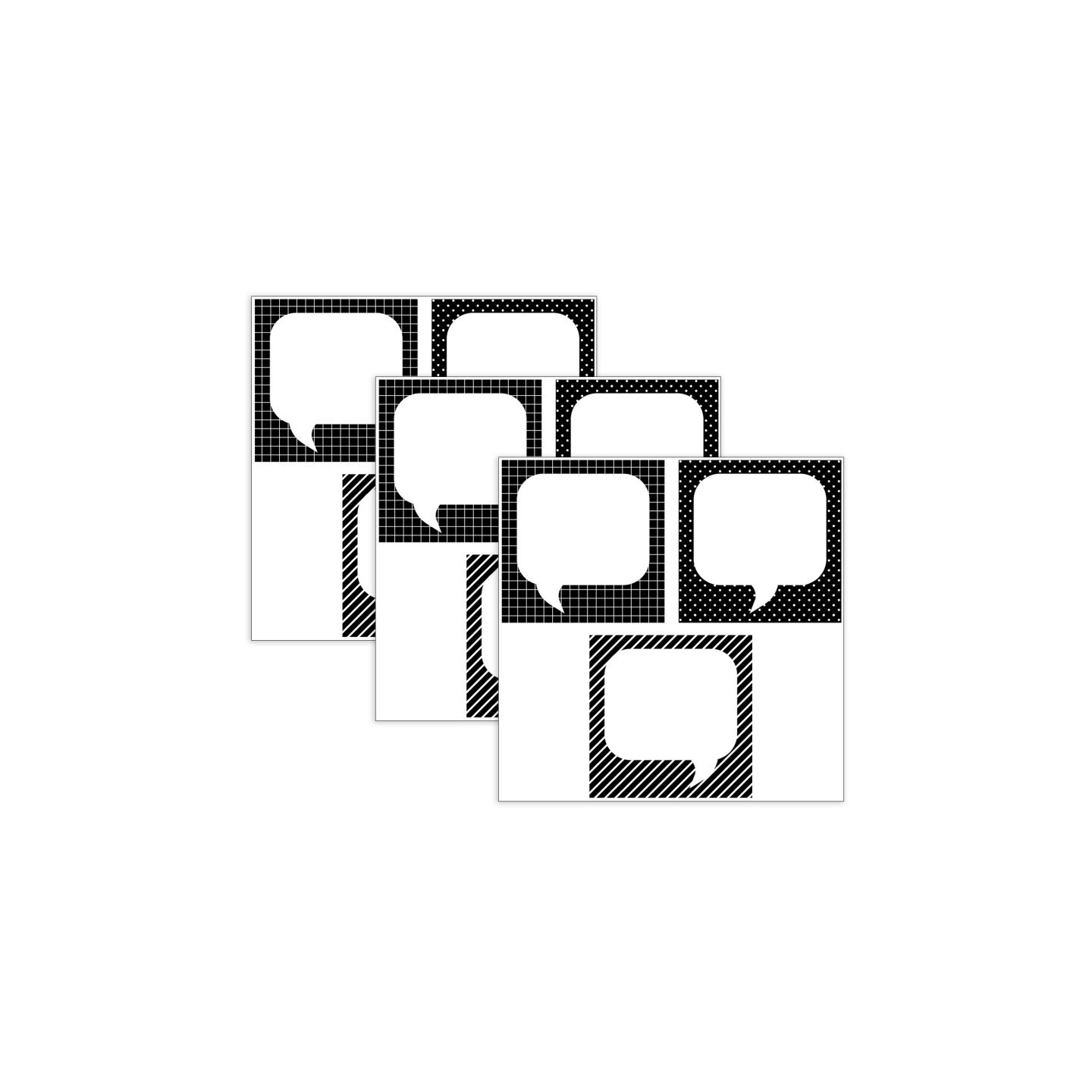 Creative Teaching Press® Quote Cards 6 Inch Designer Cut-Outs, 36 Per Pack, 3 Packs