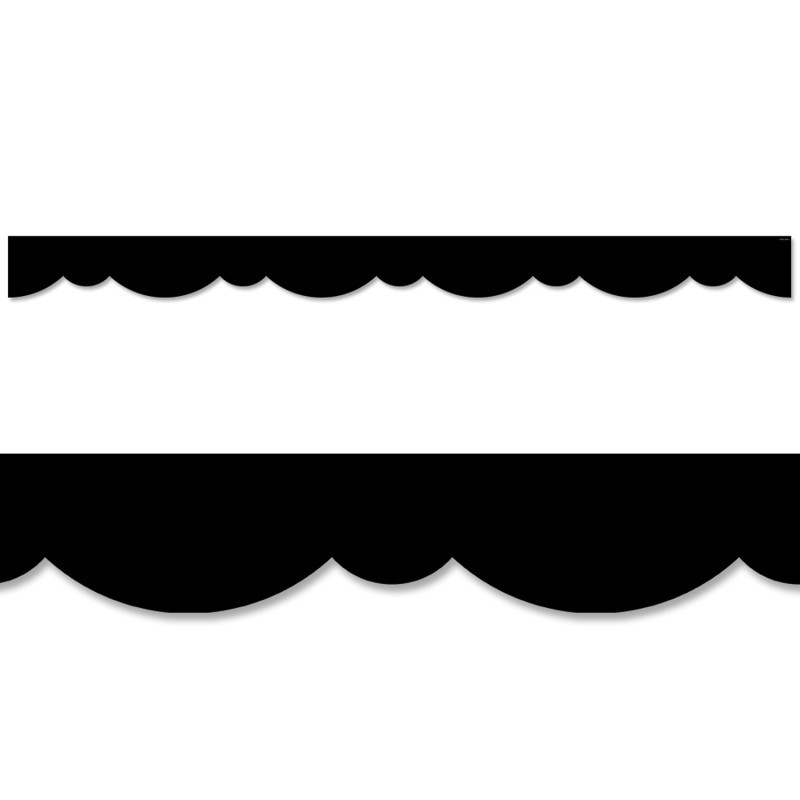 Creative Teaching Press® Black Stylish Scallops Border, 35 Feet