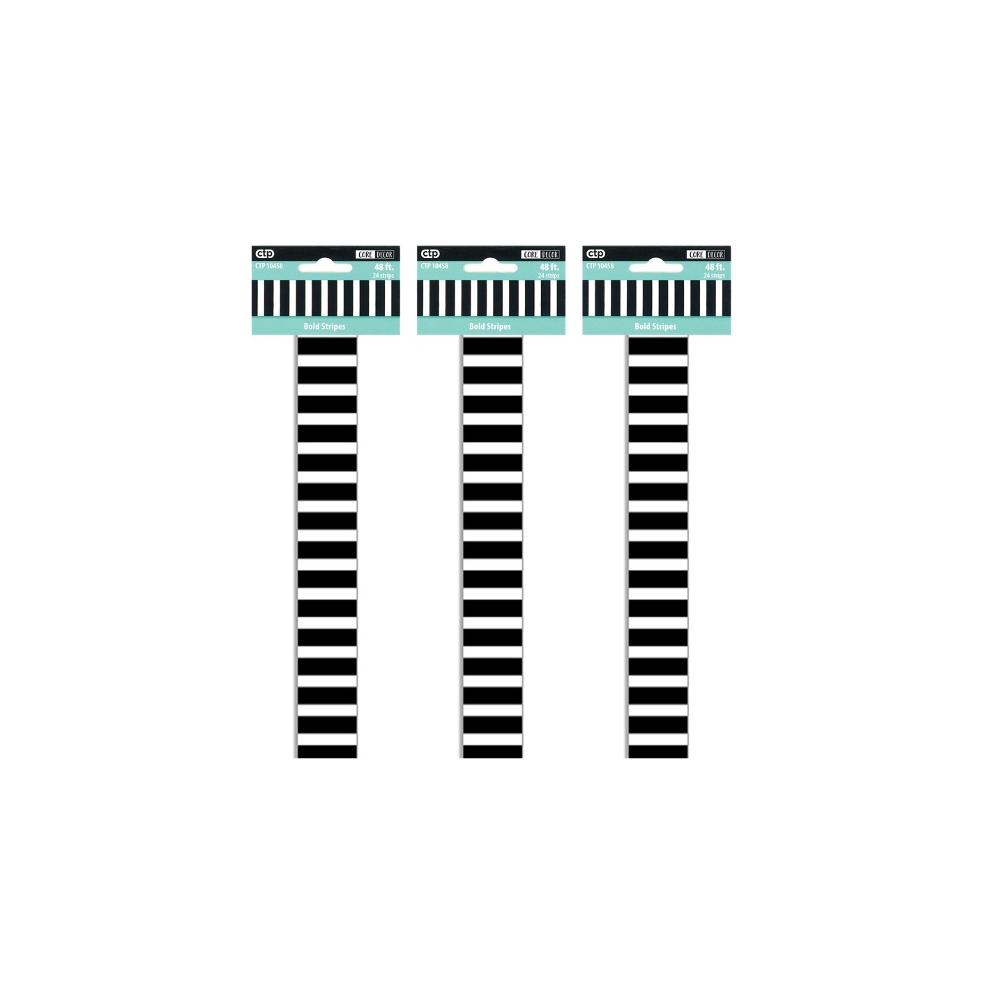 Creative Teaching Press® Core Décor Bold Stripes EZ Border, 48 Feet Per Pack, 3 Packs