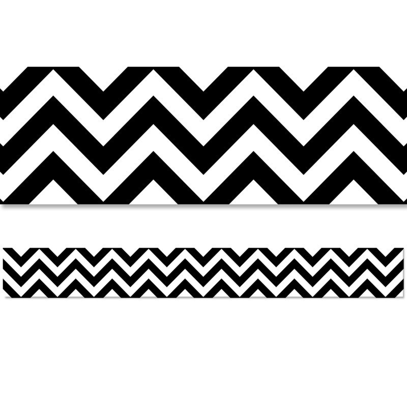 Creative Teaching Press® Black Chevron EZ Border, 48 Feet