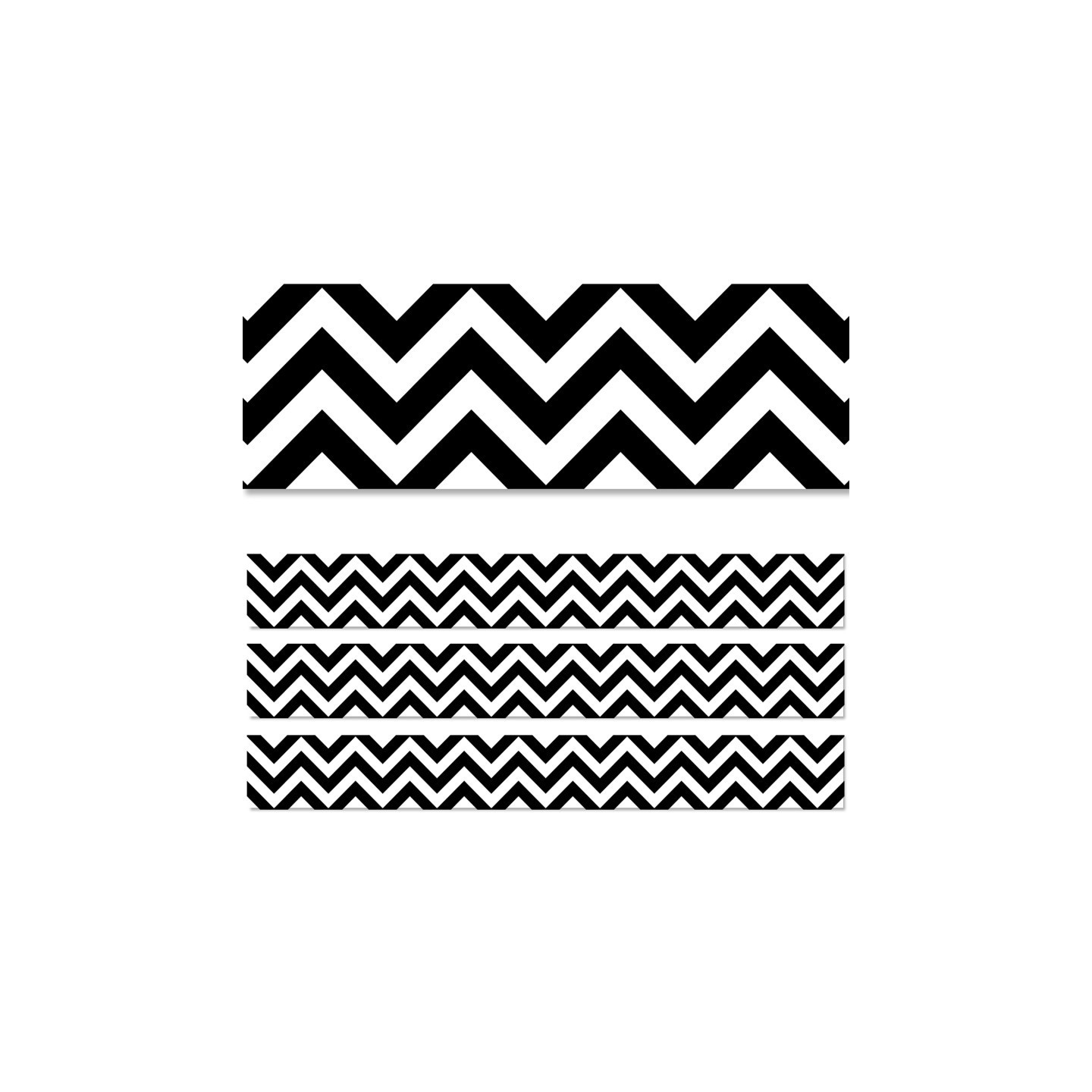 Creative Teaching Press® Black Chevron EZ Border, 48 Feet, 3 Packs