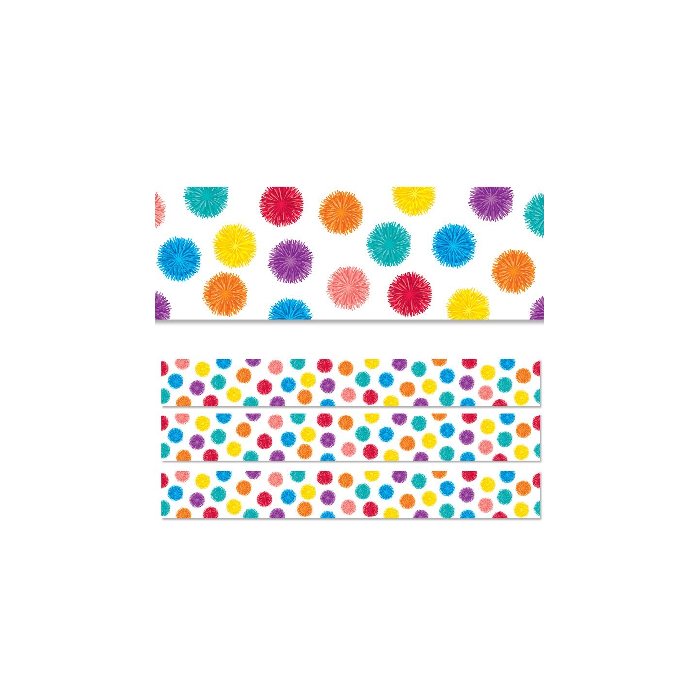 Creative Teaching Press® Pom Dots EZ Border, 48 Feet, 3 Packs