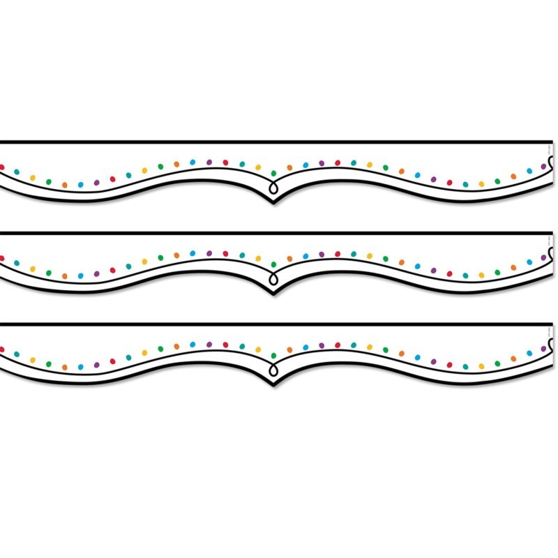 Creative Teaching Press® Color Dotted Swirl EZ Border, Bulletin Board Border, 48 Feet Per Pack, 3 Packs