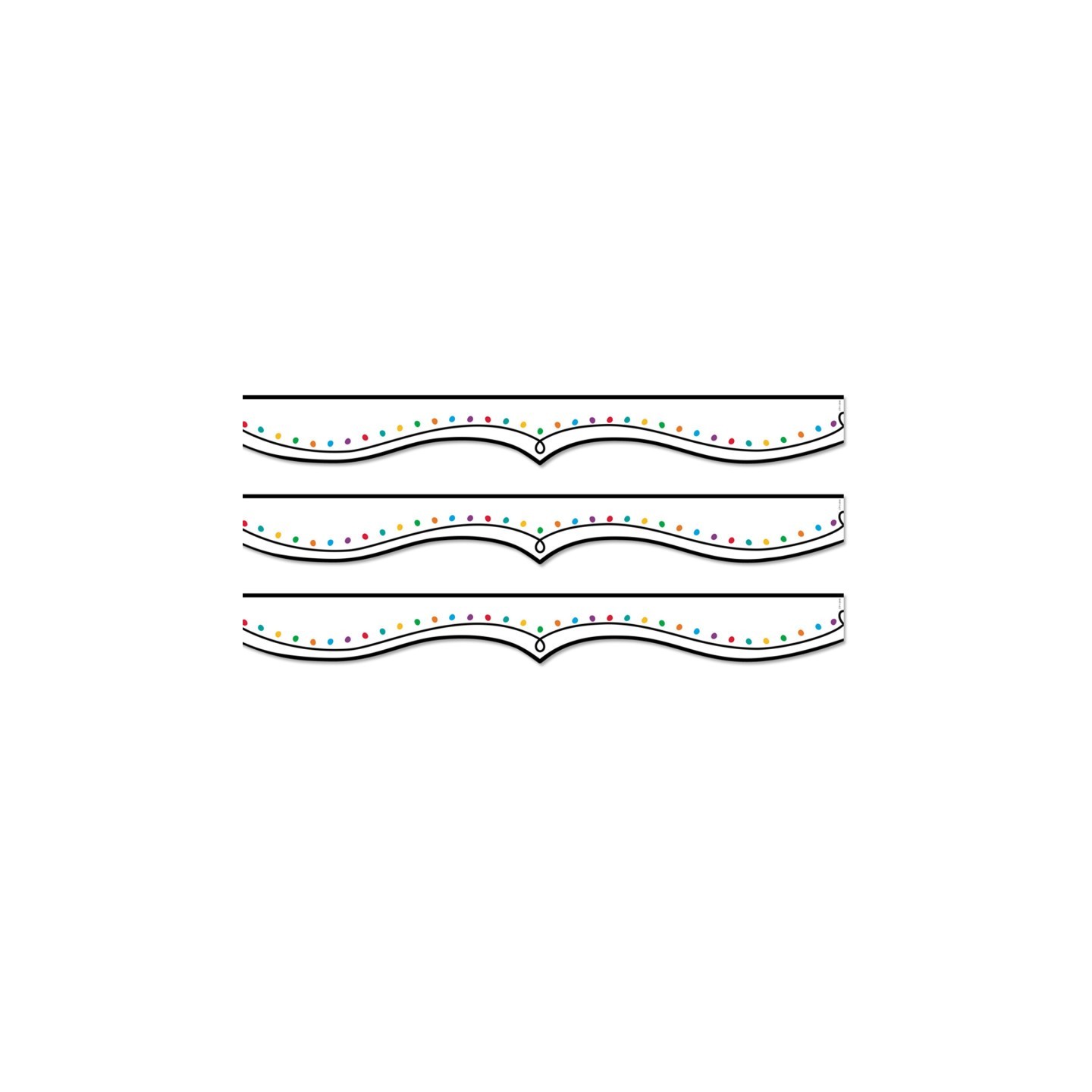 Creative Teaching Press® Color Dotted Swirl EZ Border, Bulletin Board Border, 48 Feet Per Pack, 3 Packs