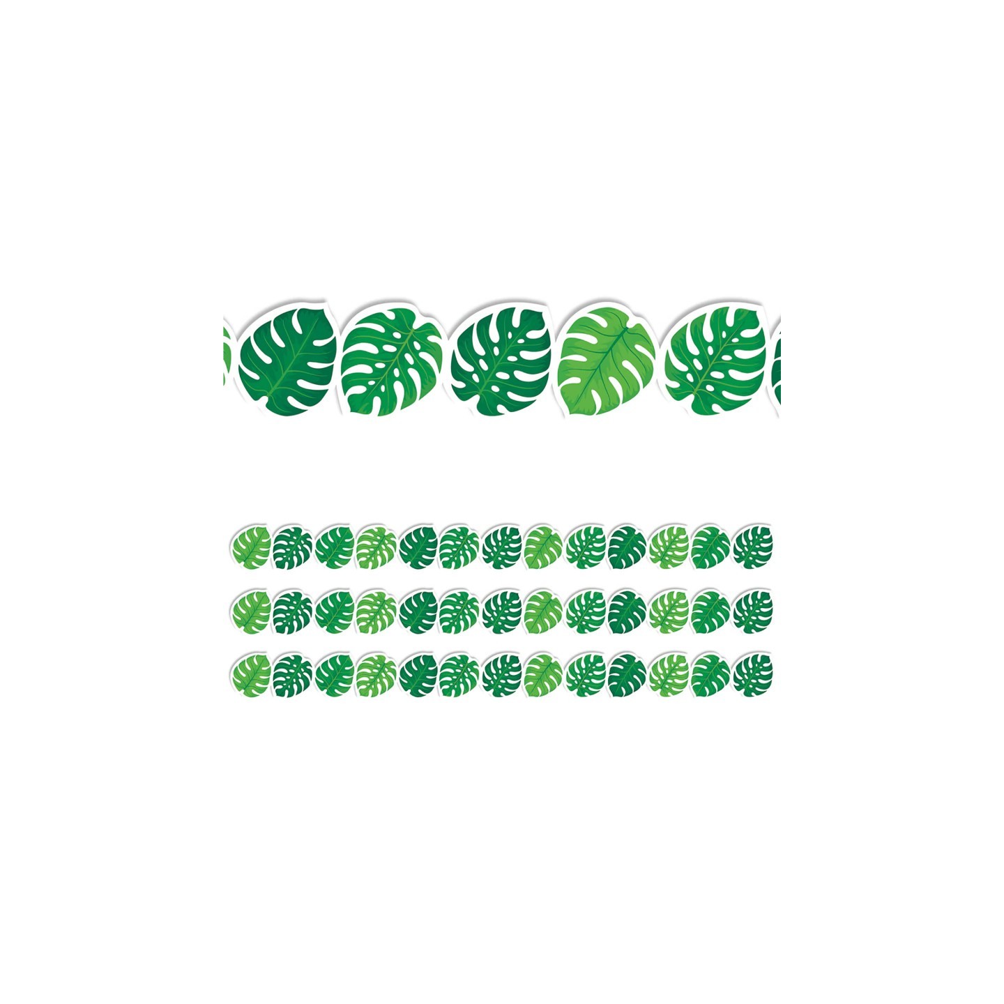 Creative Teaching Press® Palm Paradise Monstera Leaves EZ Border™, 48 Feet Per Pack, 3 Packs