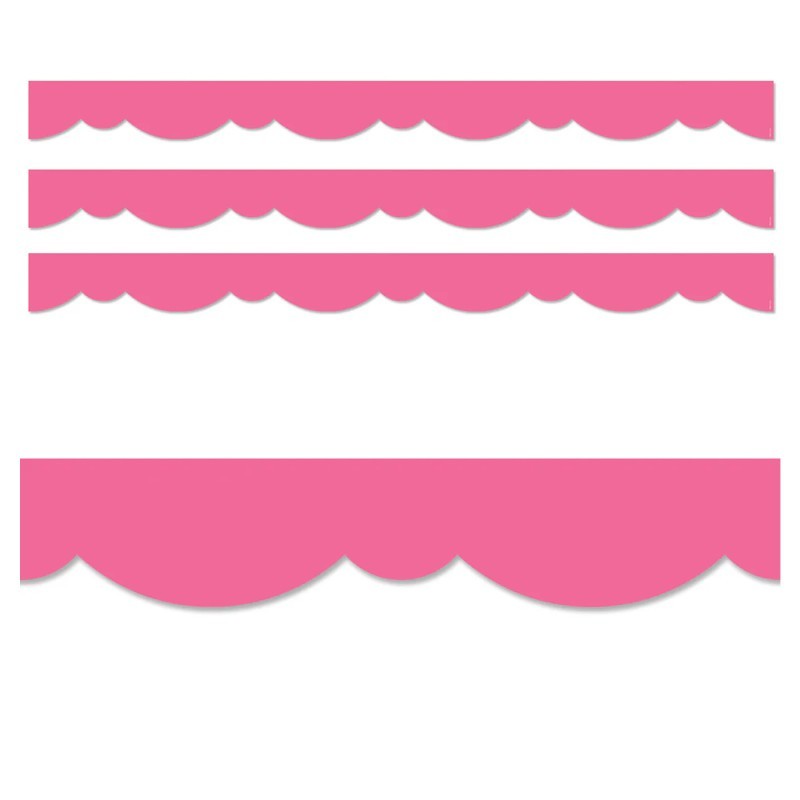 Creative Teaching Press® Core Decor Pink Stylish Scallops EZ Border™, 48 Feet Per Pack, 3 Packs