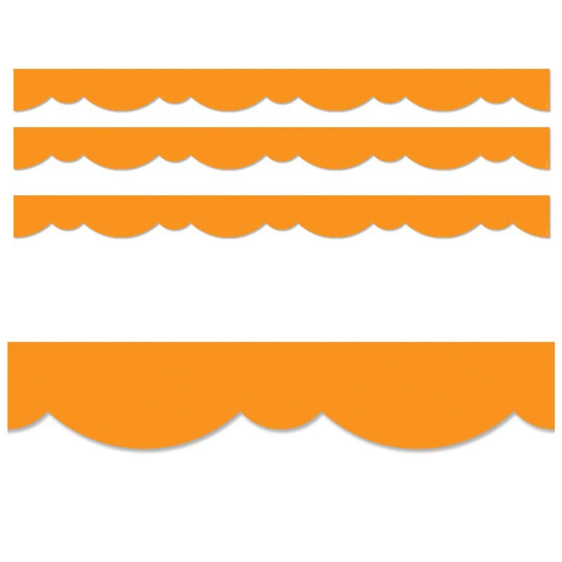 Creative Teaching Press® Core Decor Orange Stylish Scallops EZ Border™, 48 Feet Per Pack, 3 Packs