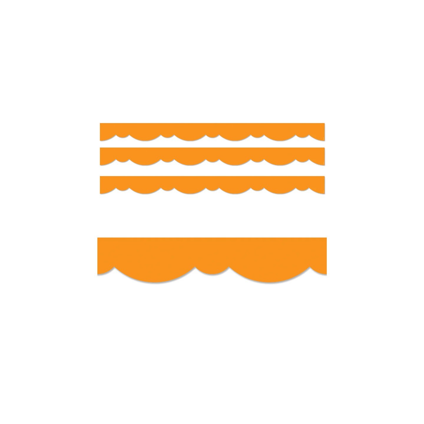 Creative Teaching Press® Core Decor Orange Stylish Scallops EZ Border™, 48 Feet Per Pack, 3 Packs