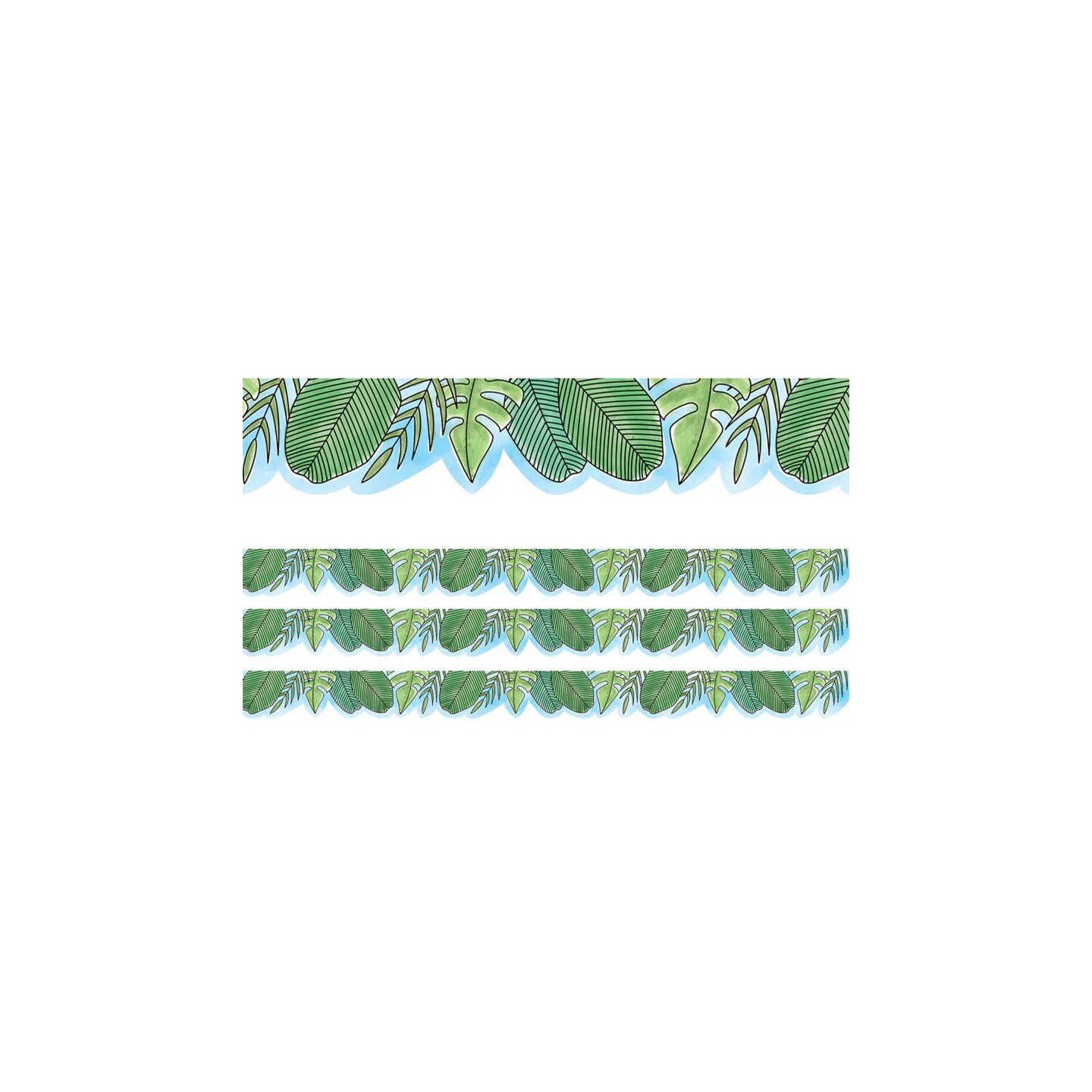 Creative Teaching Press® Safari Friends Jumbo Leaves EZ Border, 48 Feet Per Pack, 3 Packs