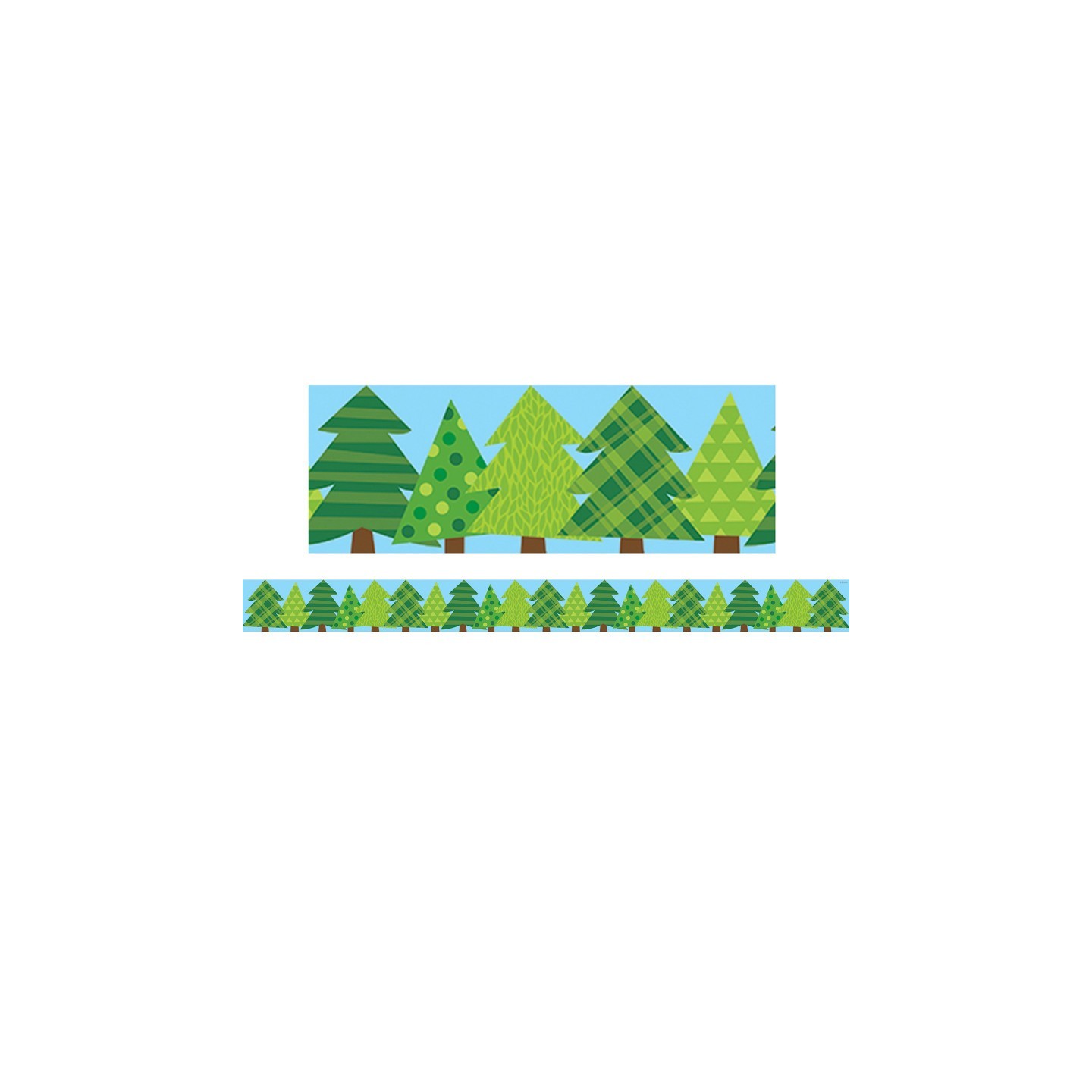 Creative Teaching Press® Woodland Friends Patterned Pine Trees EZ Border, 48 Feet