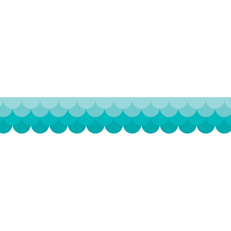 Creative Teaching Press® Painted Palette Ombre Turquoise Scallops EZ Border, 48 Feet