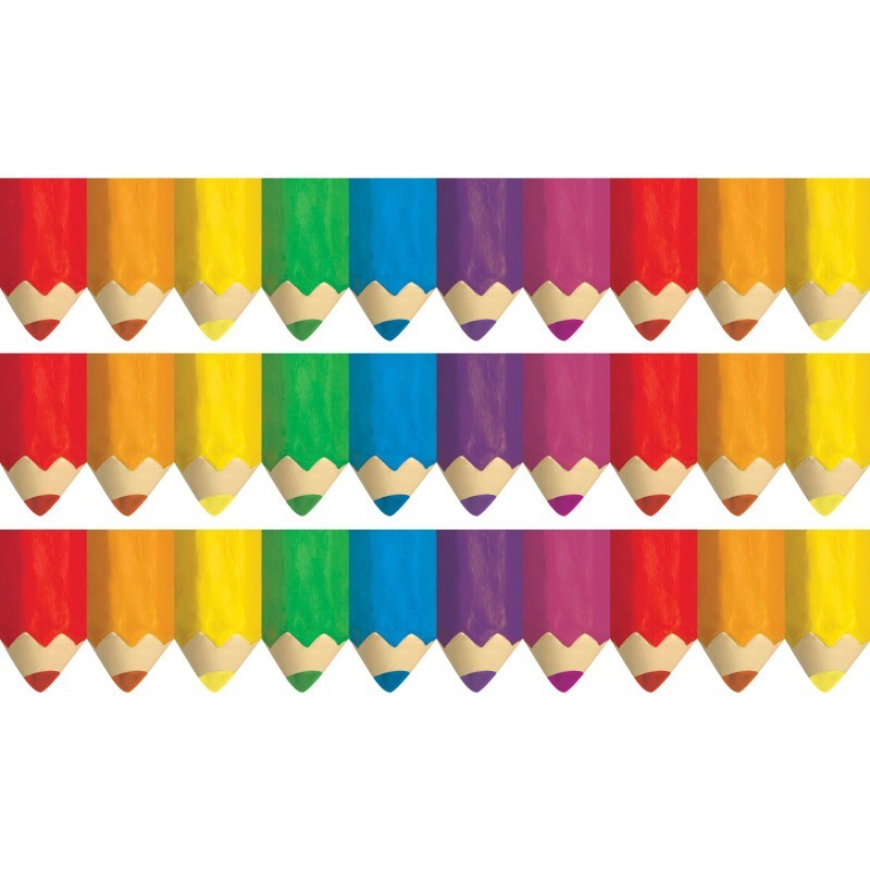 Creative Teaching Press® Jumbo Color Pencils EZ Border, 48 Feet Per Pack, 3 Packs
