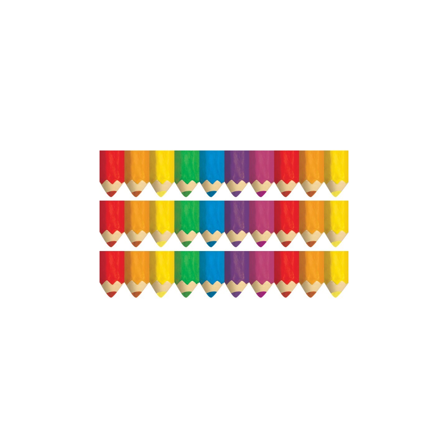 Creative Teaching Press® Jumbo Color Pencils EZ Border, 48 Feet Per Pack, 3 Packs
