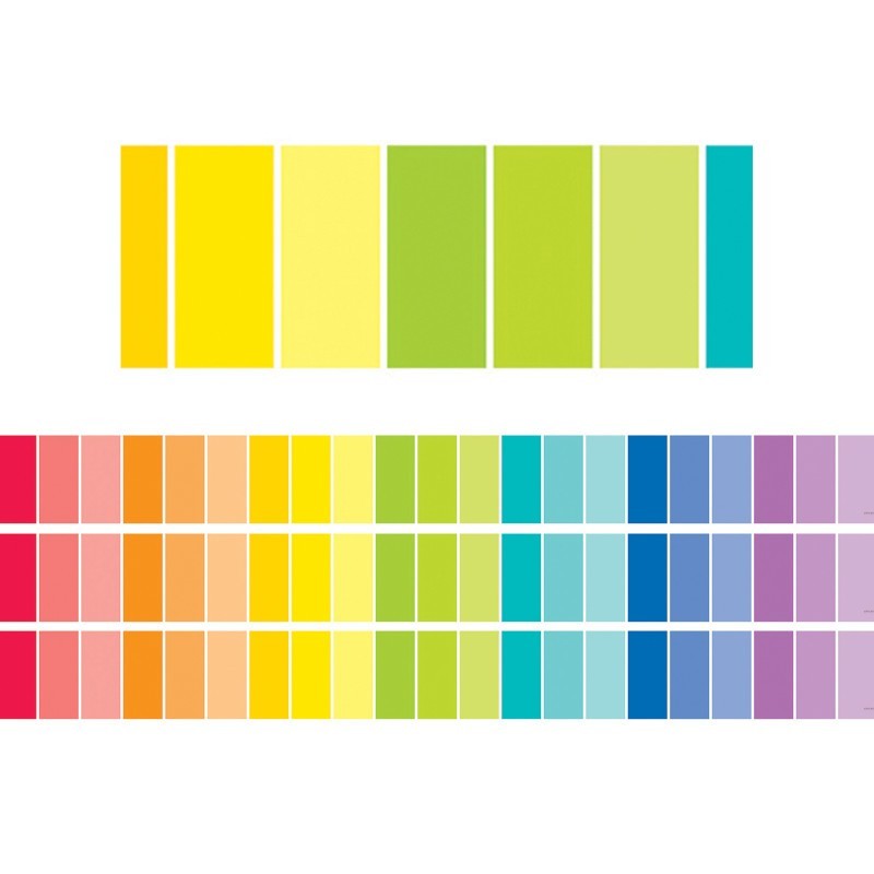 Creative Teaching Press® Rainbow Paint Chip EZ Border, 48 Feet Per Pack, 3 Packs