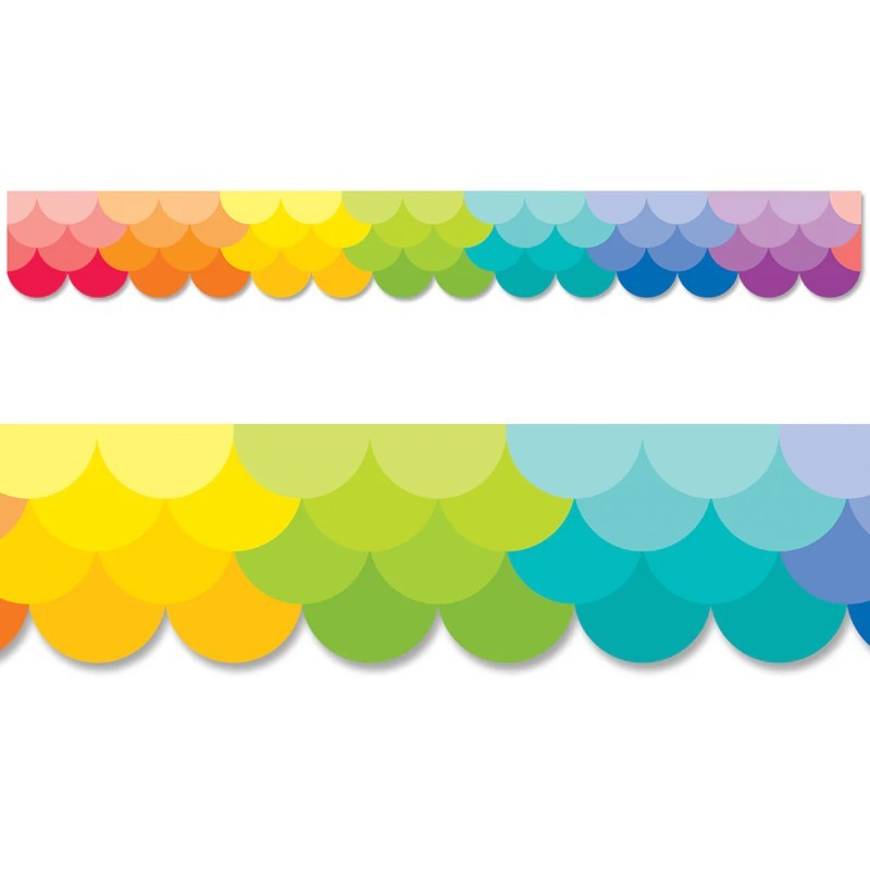 Creative Teaching Press® Ombre Rainbow Scallops EZ Border™, 48 Feet