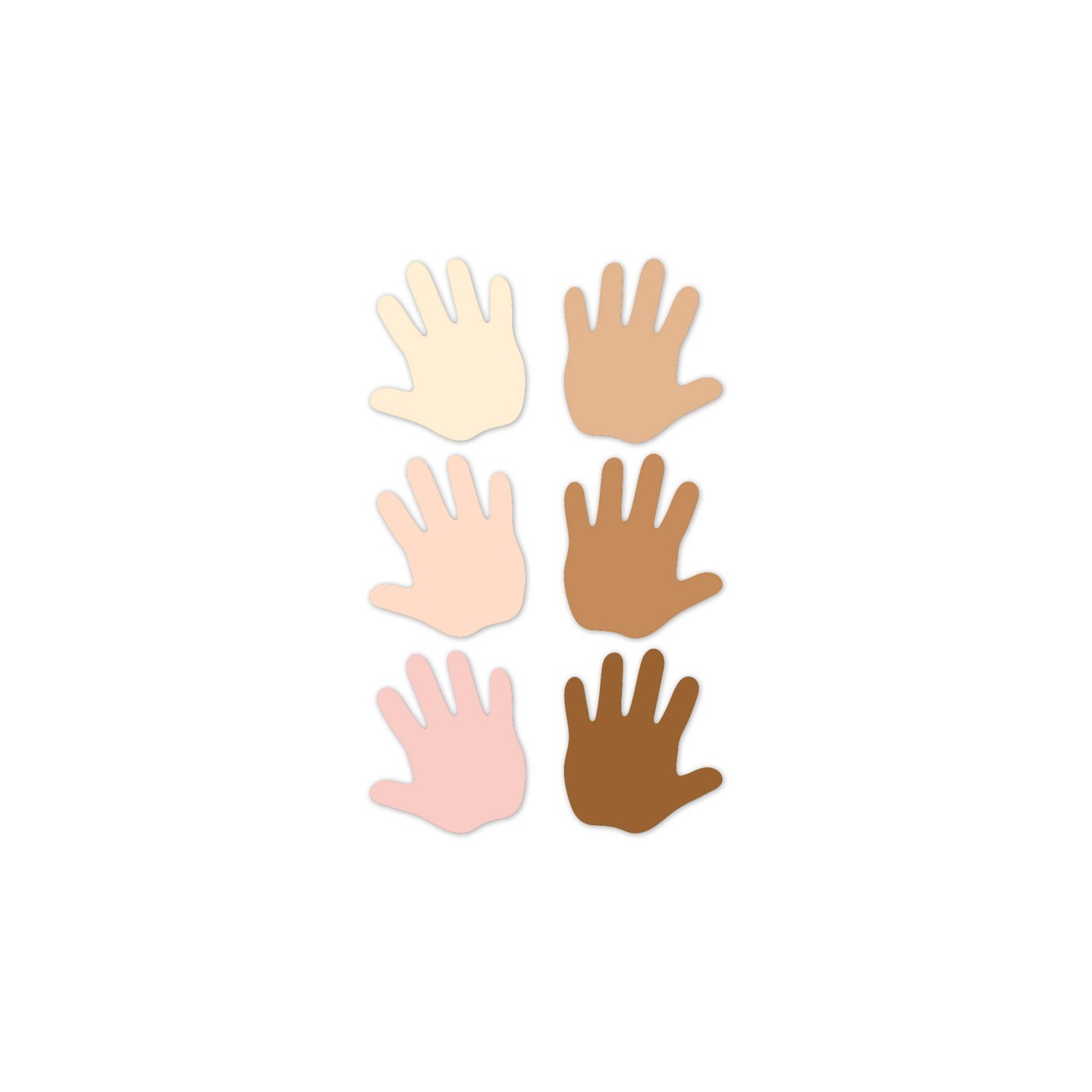 Creative Teaching Press® Multicultural Hands 6" Designer Cut-Outs, Pack of 36