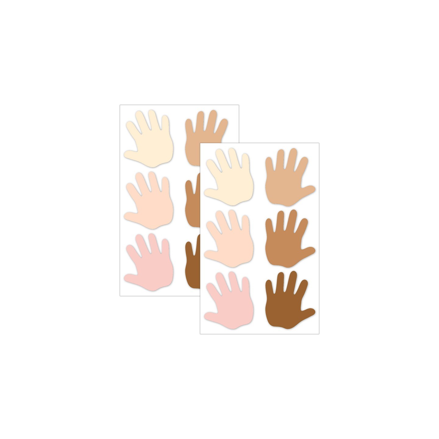 Creative Teaching Press® Multicultural Hands 6" Designer Cut-Outs, 36 Per Pack, 2 Packs