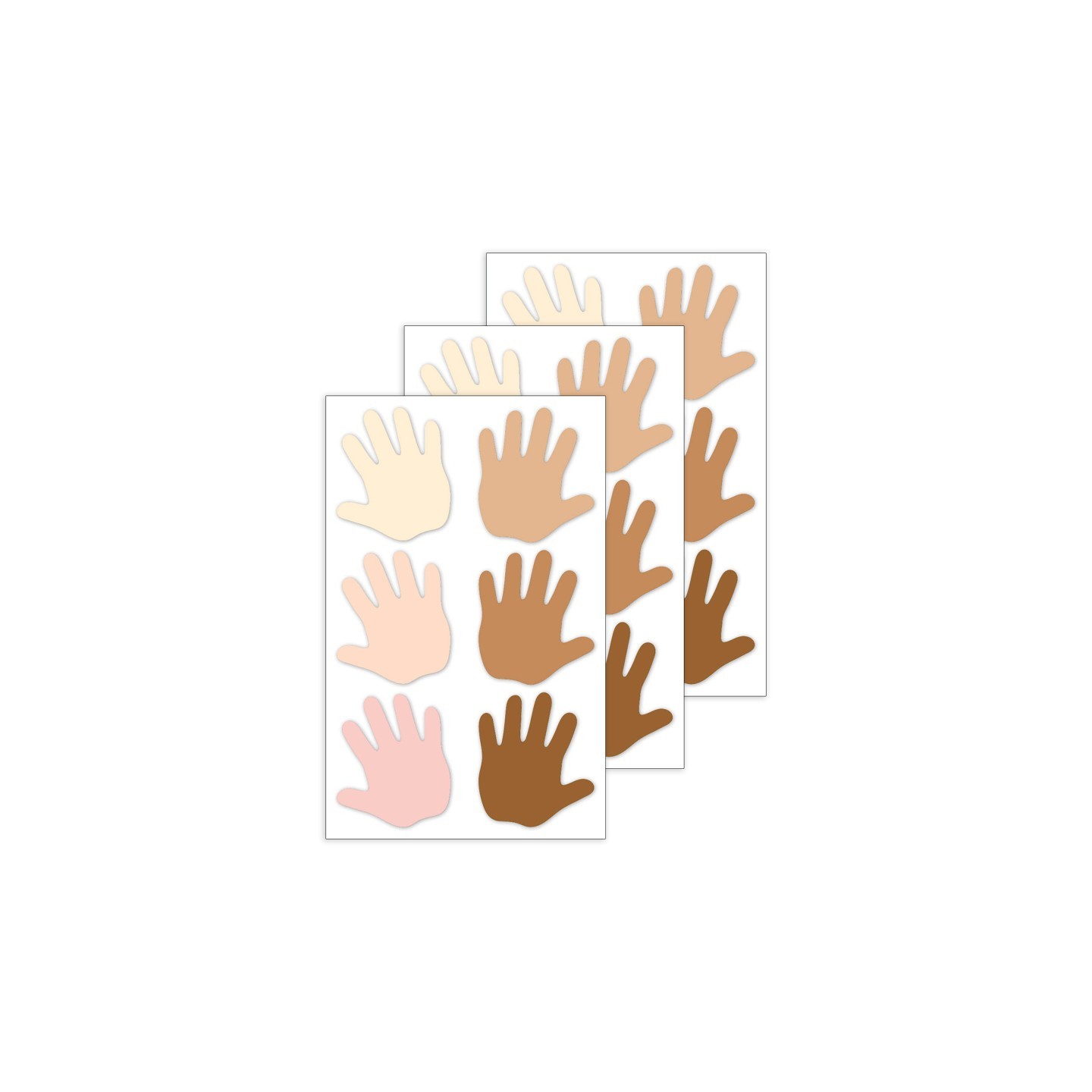 Creative Teaching Press® Multicultural Hands 6" Designer Cut-Outs, 36 Per Pack, 3 Packs