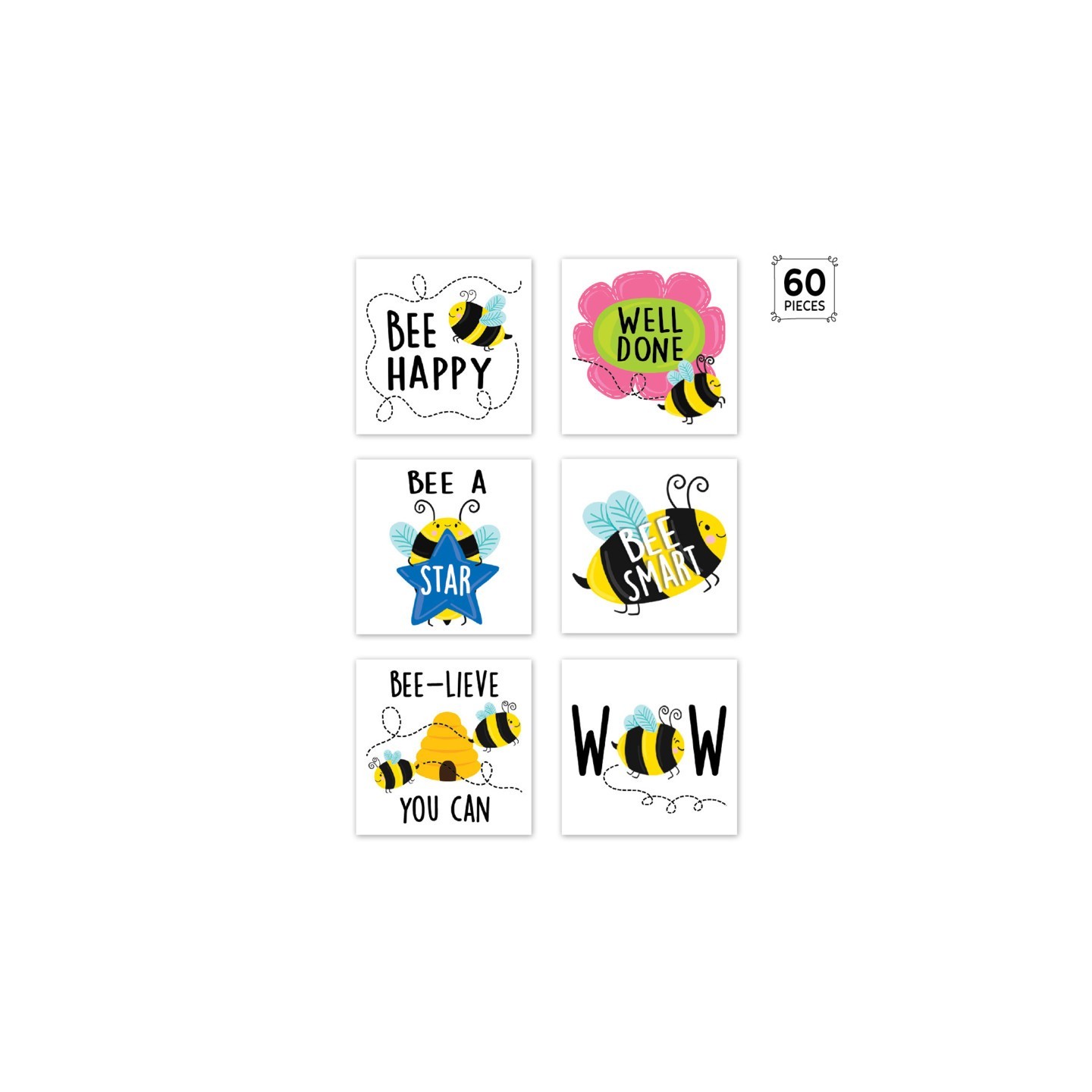 Creative Teaching Press® Bees Rewards Stickers, 1-1/2", Pack of 60