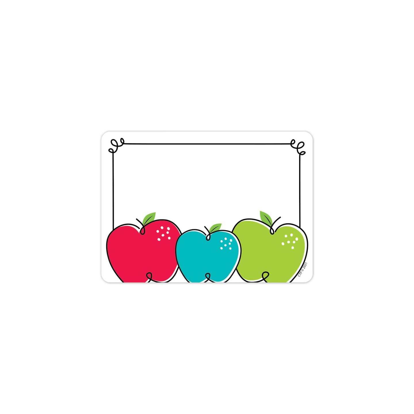 Creative Teaching Press® Doodle Apples Labels, 3-1/2" x 2-1/2", Pack of 36