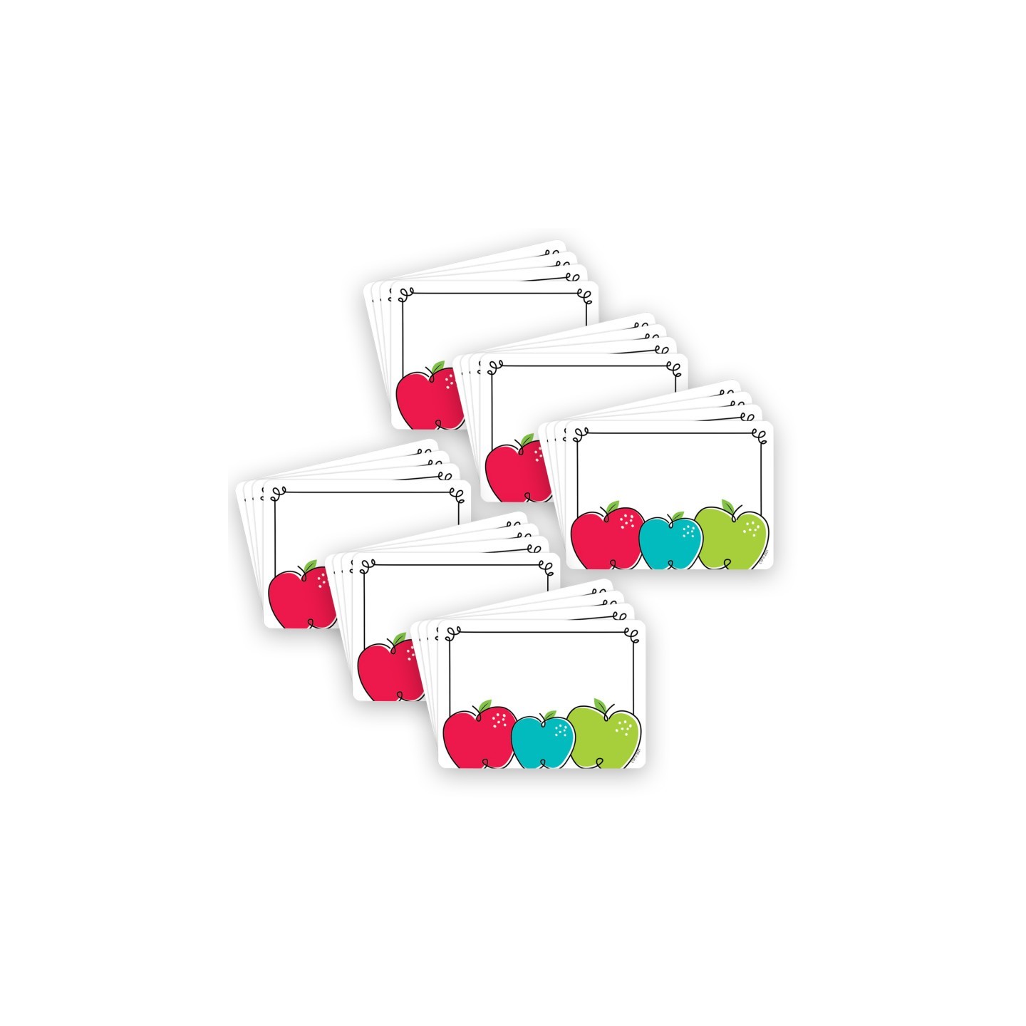 Creative Teaching Press® Doodle Apples Labels, 3-1/2" x 2-1/2", 36 Per Pack, 6 Packs