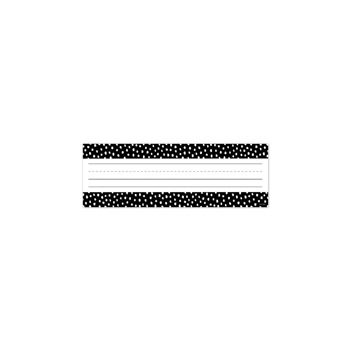 Creative Teaching Press® Messy Dots on Black Name Plates, 9-1/2" x 3-1/4", Pack of 36