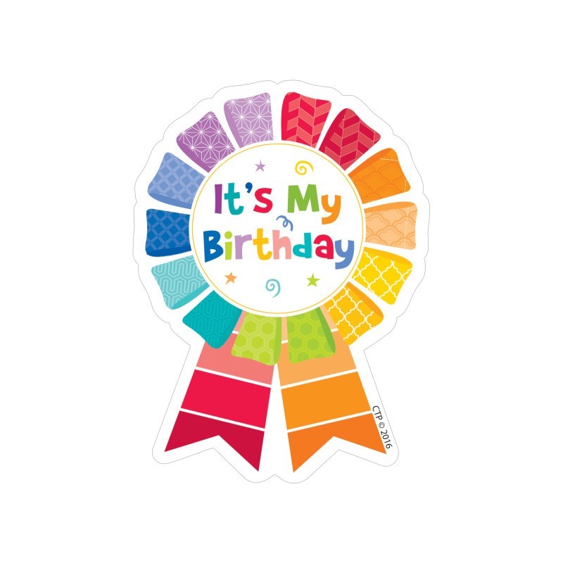 Creative Teaching Press® Painted Palette Happy Birthday Badge, Pack of 36