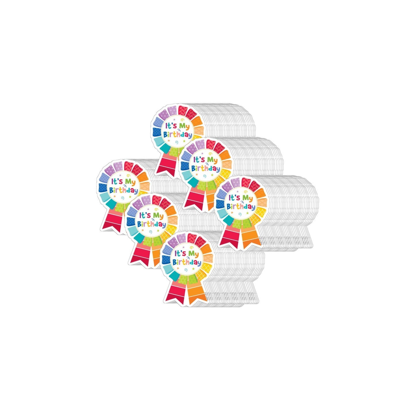 Creative Teaching Press® Painted Palette Happy Birthday Badge, 36 Per Pack, 6 Packs