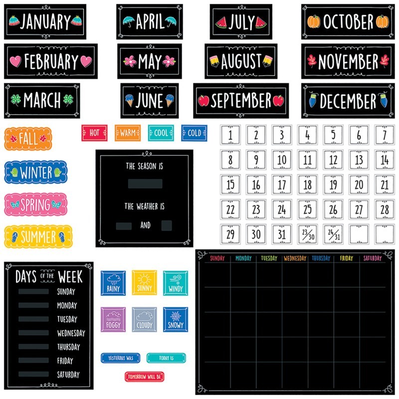 Creative Teaching Press® Doodle Calendar Bulletin Board Set