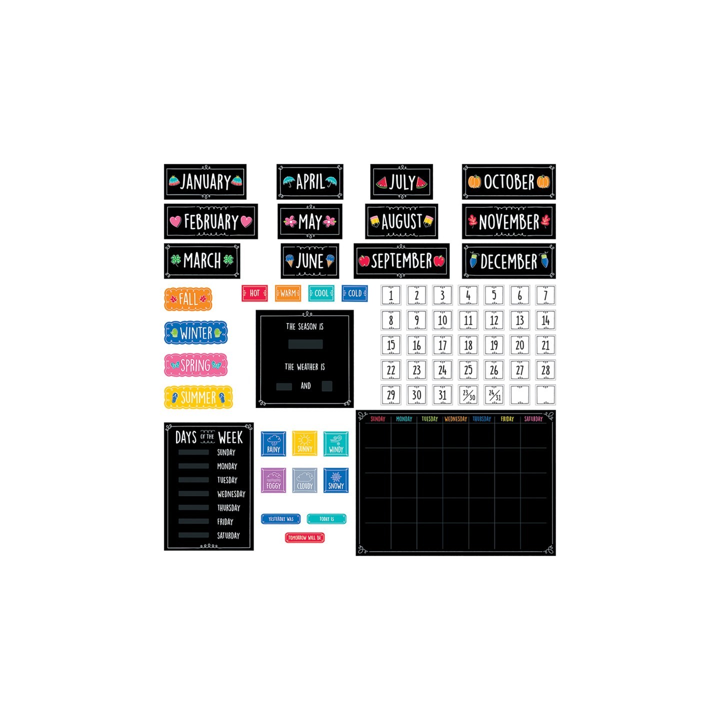 Creative Teaching Press® Doodle Calendar Bulletin Board Set