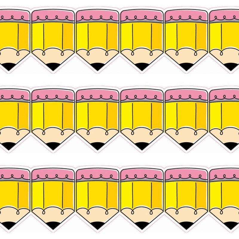 Creative Teaching Press® Doodle Pencils EZ Border™, 48 Feet Per Pack, 3 Packs