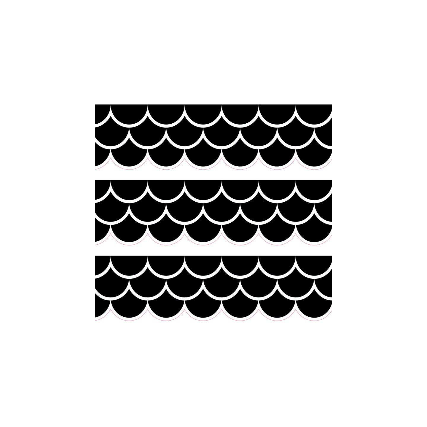 Creative Teaching Press® Black Scallops EZ Border™, 48 Feet Per Pack, 3 Packs