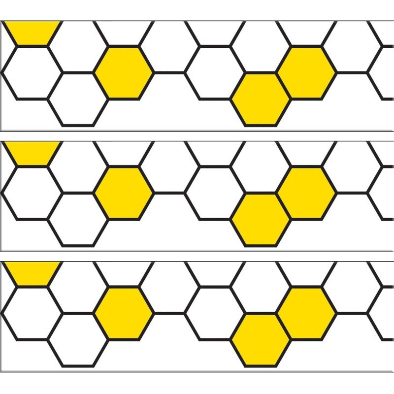 Creative Teaching Press® Busy Bees Honeycomb EZ Border™, 48 Feet Per Pack, 3 Packs