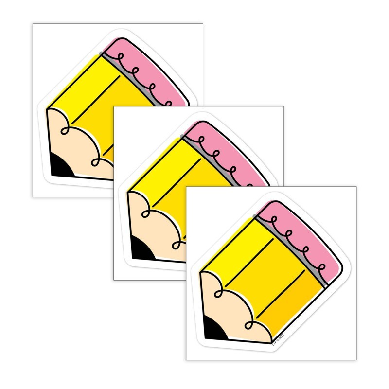 Creative Teaching Press® Core Décor Doodle Pencil 3" Designer Cut-Outs, 36 Per Pack, 3 Packs